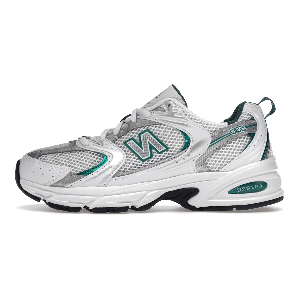 New Balance 530 White Silver Green
