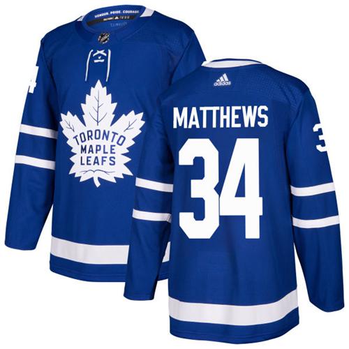 Adidas Maple Toronto Maple Leafs #34 Auston Matthews Blue Home Authentic Stitched Youth Jersey Youth