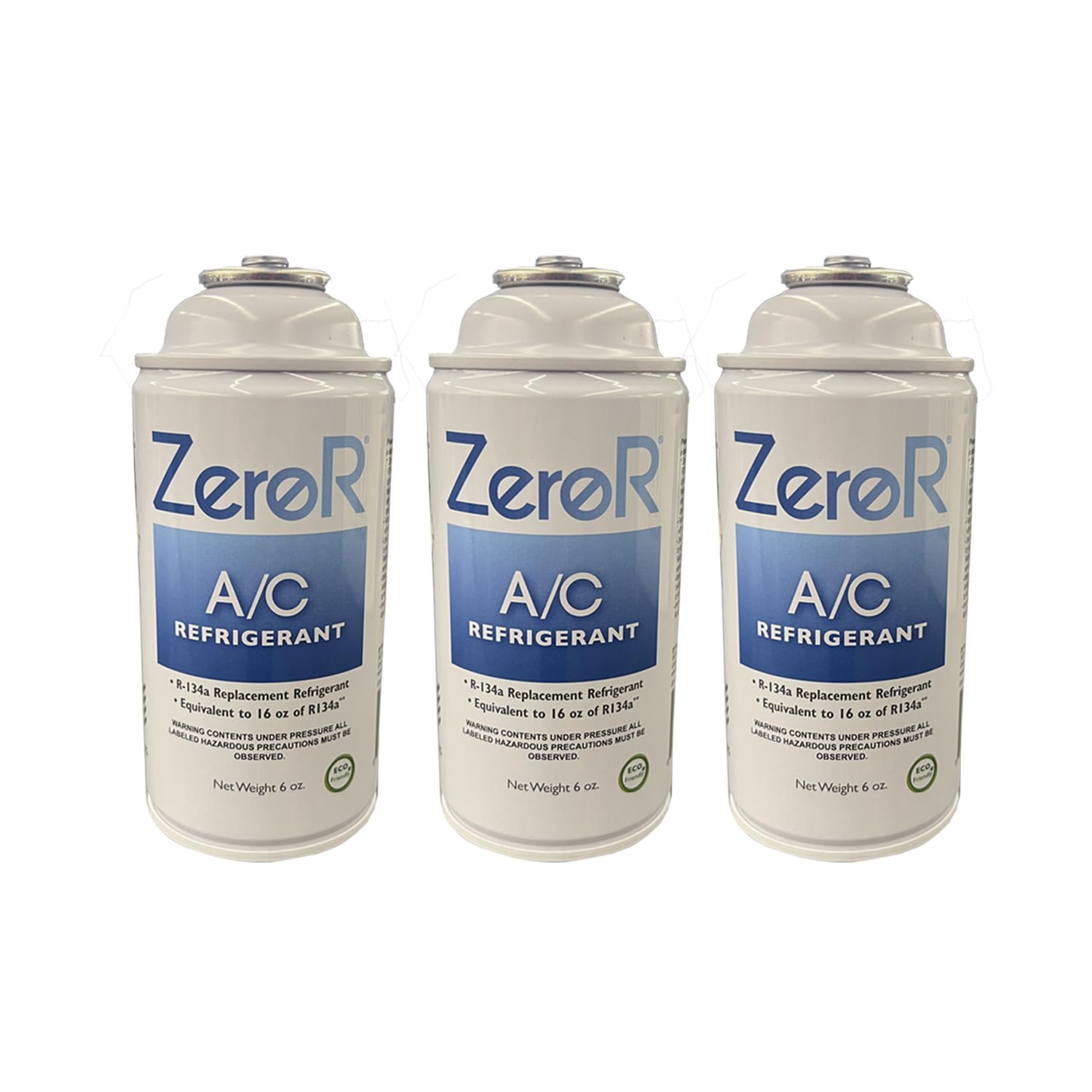 testZeroRu00ae AC Refrigerant | R134a Replacement | 3 6oz Cans for AC Recharging
