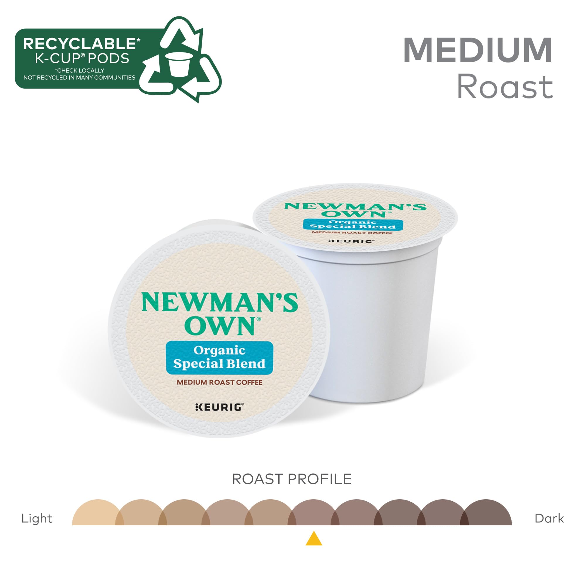 testNewman's Own Organics Special Blend Keurig Single-Serve K-Cup Pods, Medium Roast Coffee, 96 Count