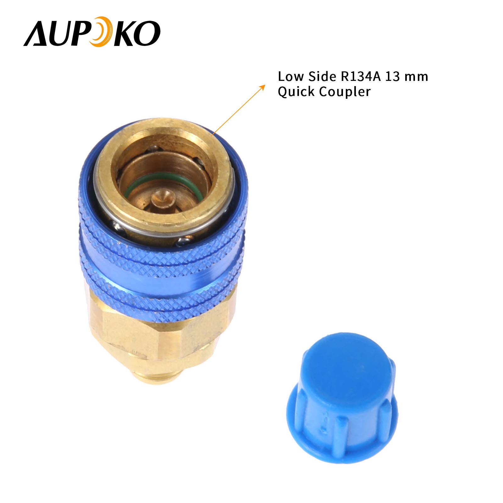 testAupoko R134A Car AC Refrigerant Charge Hose, AC Charge Hose with Gauge, R134A Can Tap Valve, R134A Quick Couple, Low Pressure Gauge and 59'' Recharge Hose