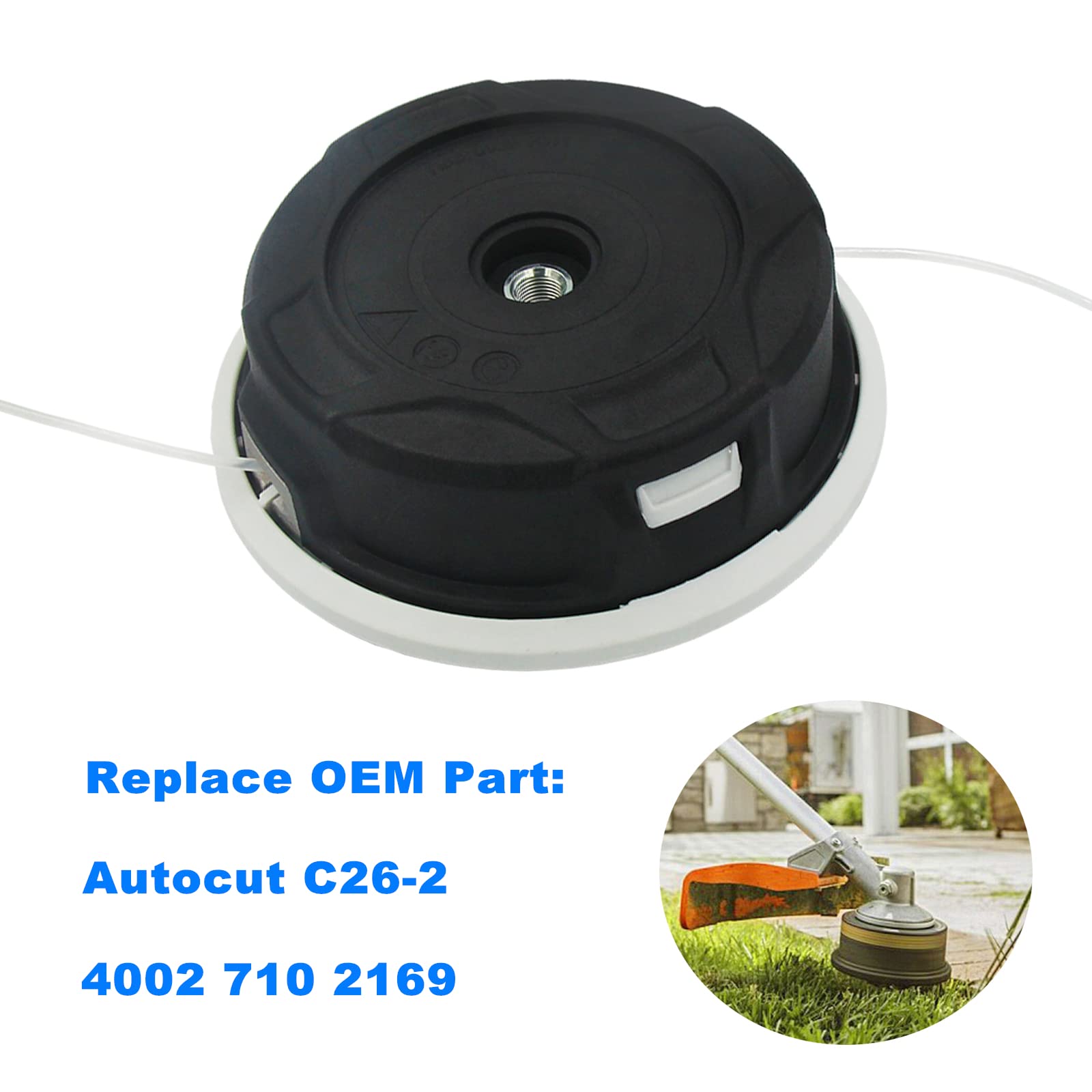 testAILEETE C26-2 Dual Line Trimmer Head 4002 710 2169 for Stihl FS55 FS55R FS56 FS56RC FS70 FS70R FS80 FS85 FS90 FS90R FS91 FS94 FS110 FS120 FS130 FS131 FS131R FS240 FS250 Brushucutters