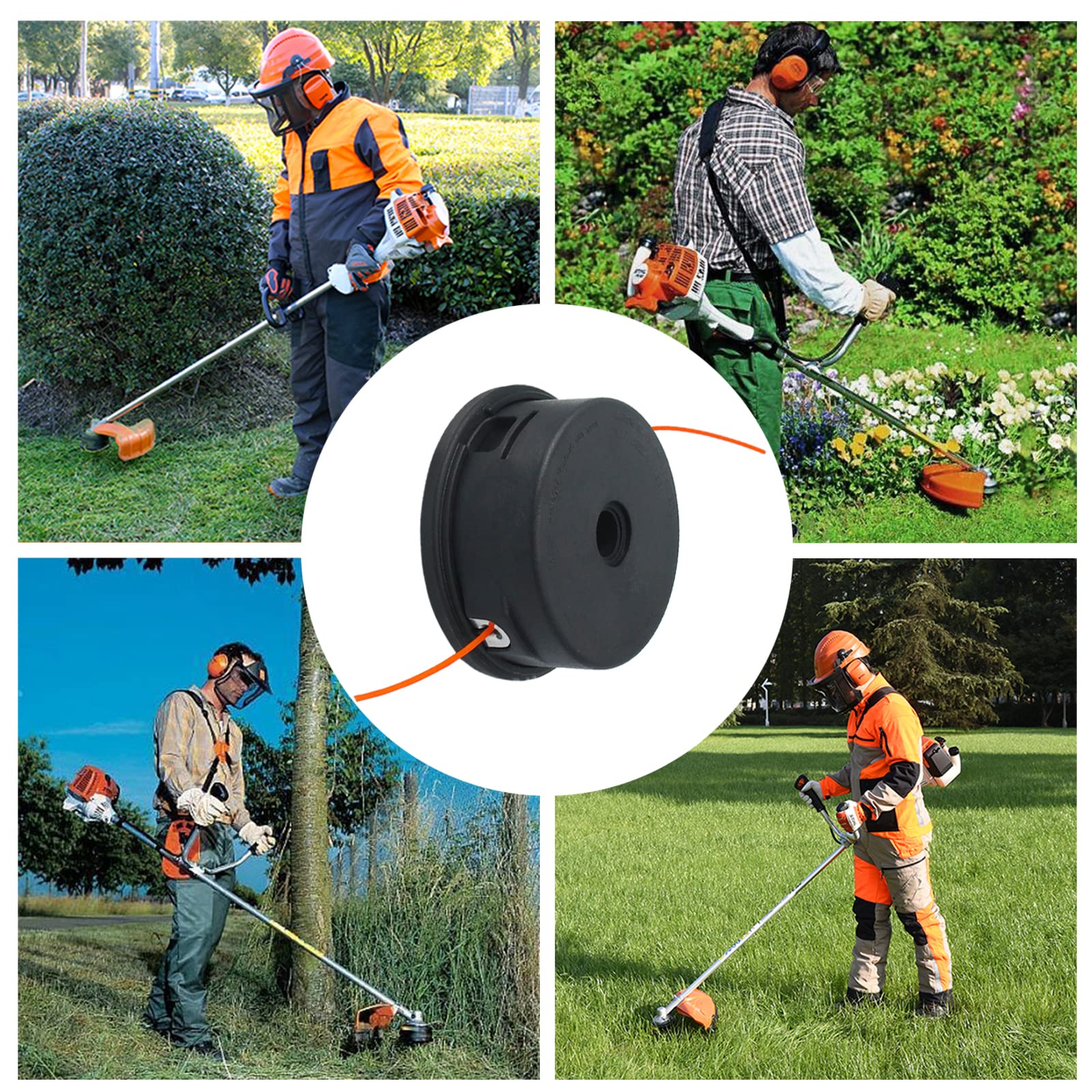 testAILEETE 25-2 Bump Feed Trimmer Head 4002 710 2108 for Stihl FS55 FS55R FS56 FS56RC FS70 FS70R FS80 FS85 FS90 FS90R FS91R FS94R FS100RX FS110 FS111RX FS120 FS130 FS131 FS240, Replaces 4002 710 2191