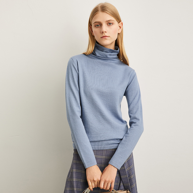 BBBBB 商品 AMII Minimalism Autumn Winter Women's Sweater Causal Solid Basic Turtleneck Sweaters For Women Women's sweater Tops 12020216